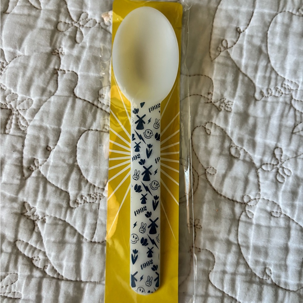 Dutch Bros White and Blue color changing Spoon